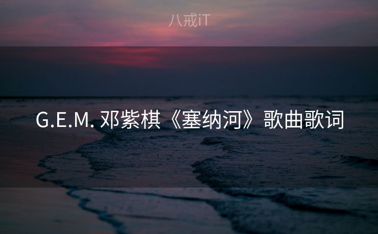 G.E.M. 邓紫棋《塞纳河》歌曲歌词