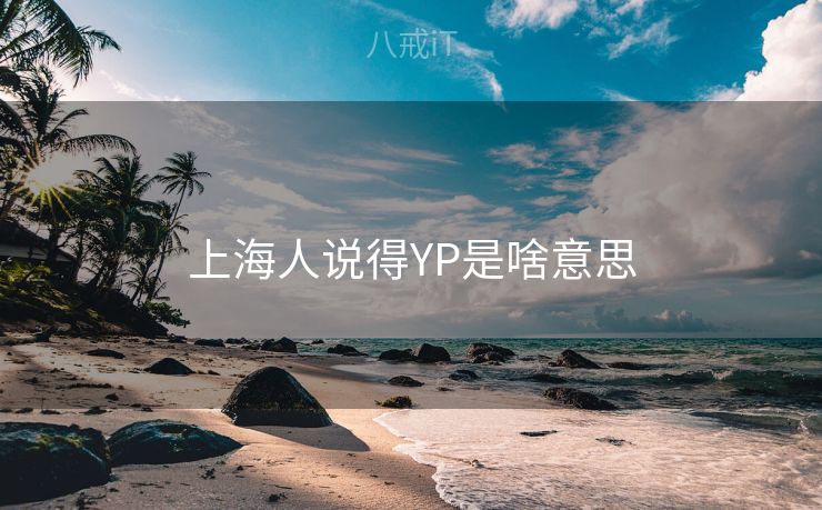 上海人说得YP是啥意思