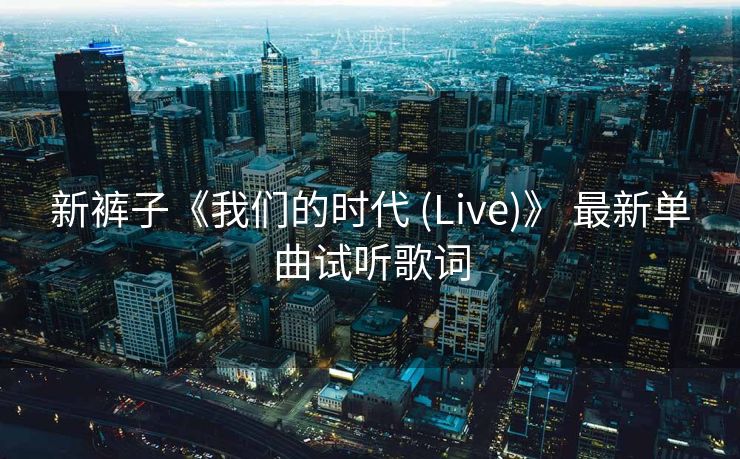 新裤子《我们的时代 (Live)》 最新单曲试听歌词