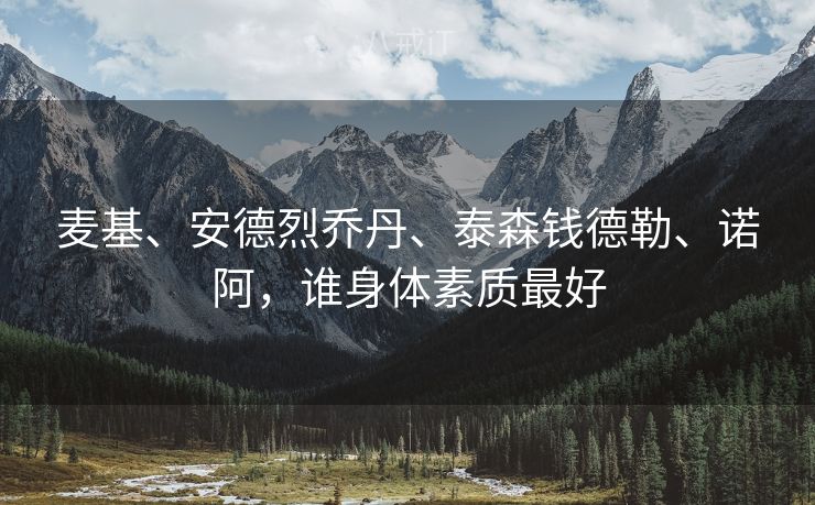麦基、安德烈乔丹、泰森钱德勒、诺阿，谁身体素质最好