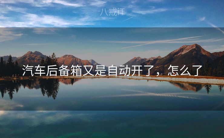 汽车后备箱又是自动开了，怎么了
