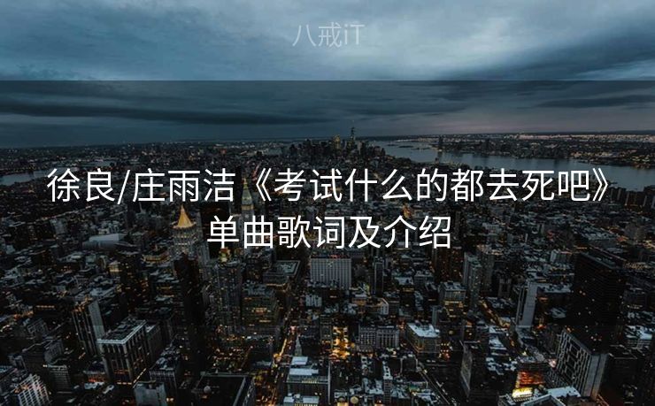徐良/庄雨洁《考试什么的都去死吧》单曲歌词及介绍