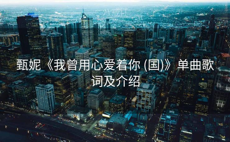 甄妮《我曾用心爱着你 (国)》单曲歌词及介绍