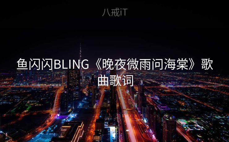 鱼闪闪BLING《晚夜微雨问海棠》歌曲歌词