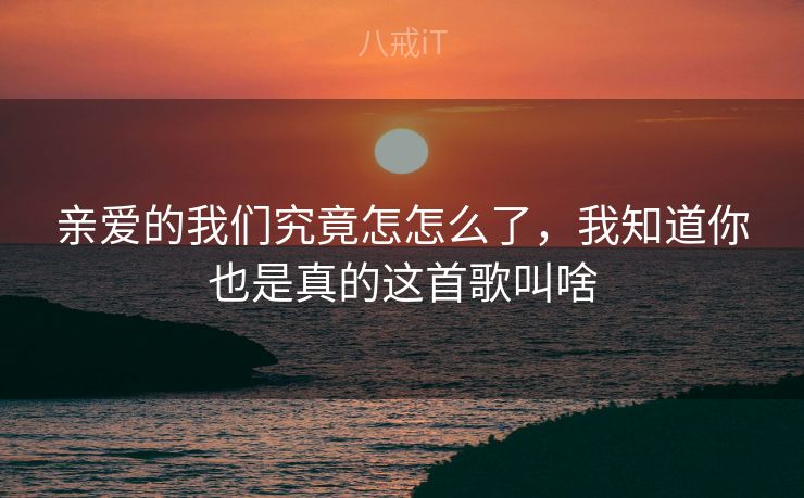 亲爱的我们究竟怎怎么了,我知道你也是真的这首歌叫啥 亲爱的我们究竟怎怎么了,我知道你也是真的这首歌叫啥