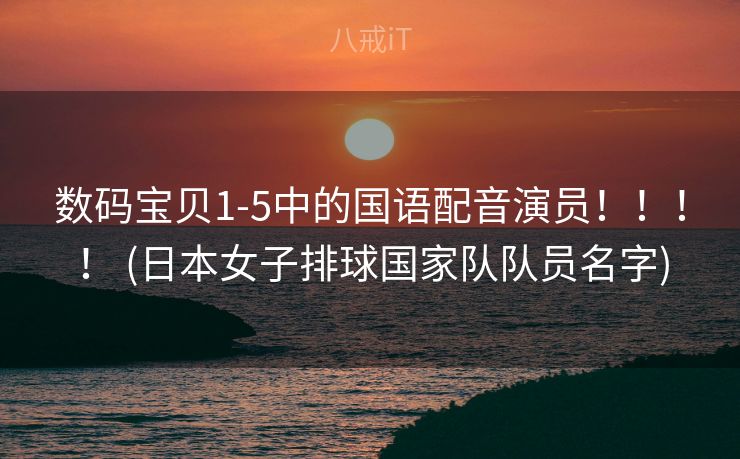 数码宝贝1-5中的国语配音演员!!!! (日本女子排球国家队队员名字) 数码宝贝1-5中的国语配音演员!!!! (日本女子排球国家队队员名字)