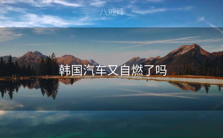 韩国汽车又自燃了吗