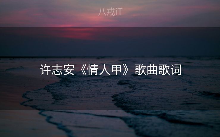 许志安《情人甲》歌曲歌词