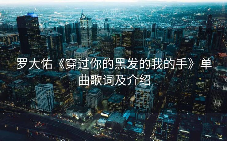 罗大佑《穿过你的黑发的我的手》单曲歌词及介绍