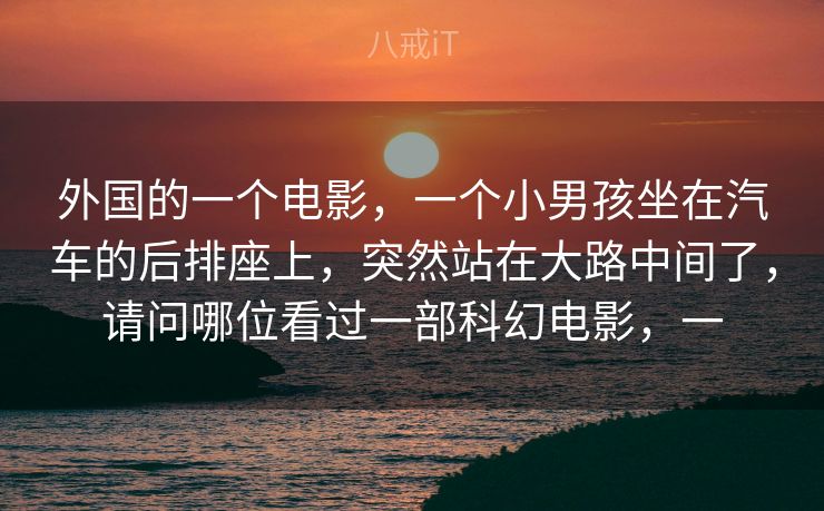 外国的一个电影，一个小男孩坐在汽车的后排座上，突然站在大路中间了，请问哪位看过一部科幻电影，一