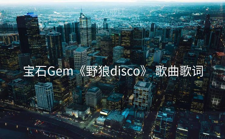 宝石Gem《野狼disco》 歌曲歌词
