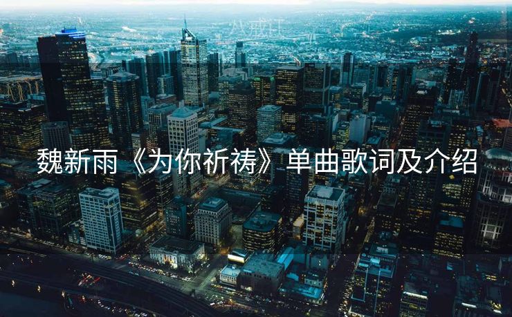 魏新雨《为你祈祷》单曲歌词及介绍