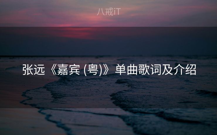 张远《嘉宾 (粤)》单曲歌词及介绍