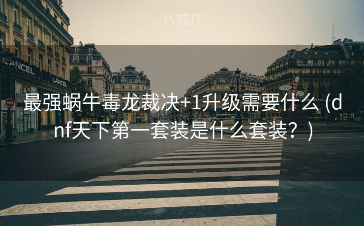 最强蜗牛毒龙裁决+1升级需要什么 (dnf天下第一套装是什么套装？)