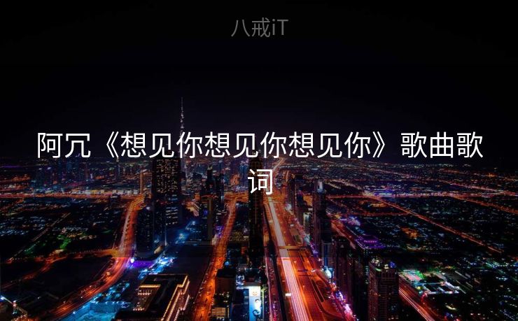 阿冗《想见你想见你想见你》歌曲歌词