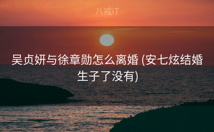 吴贞妍与徐章勋怎么离婚 (安七炫结婚生子了没有)