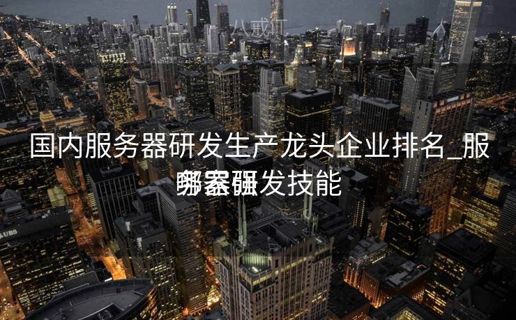 国内服务器研发生产龙头企业排名_服务器研发技能
哪家强