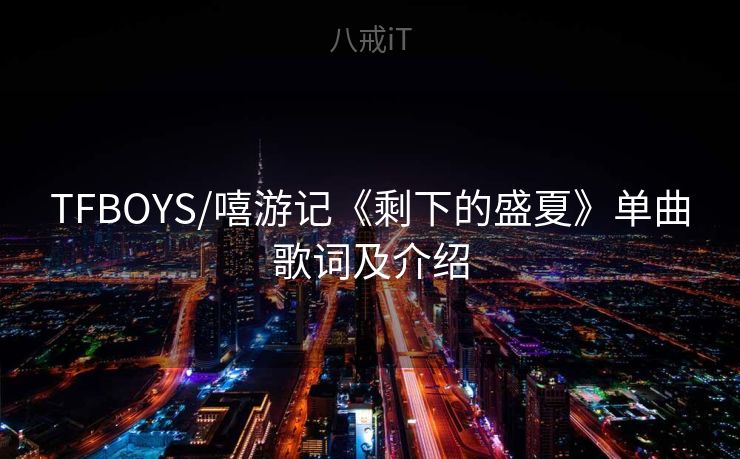TFBOYS/嘻游记《剩下的盛夏》单曲歌词及介绍
