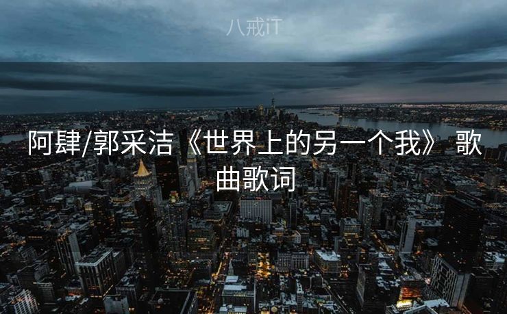 阿肆/郭采洁《世界上的另一个我》 歌曲歌词