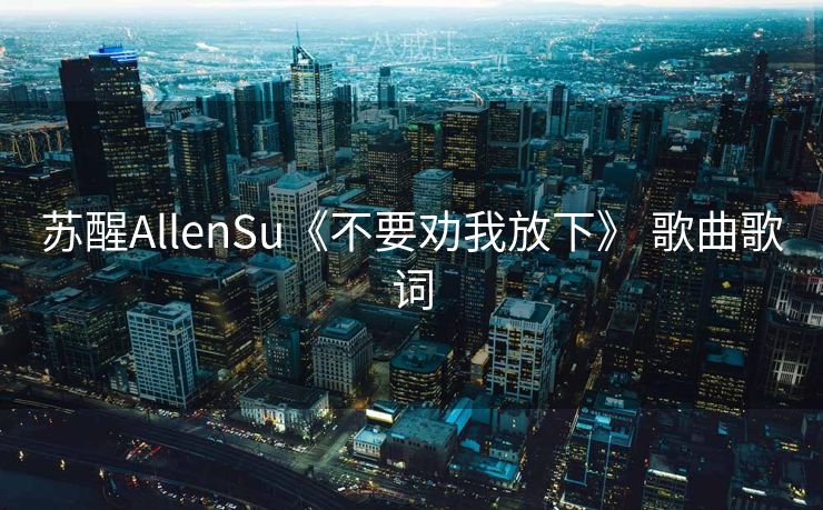 苏醒AllenSu《不要劝我放下》 歌曲歌词 苏醒AllenSu《不要劝我放下》 歌曲歌词