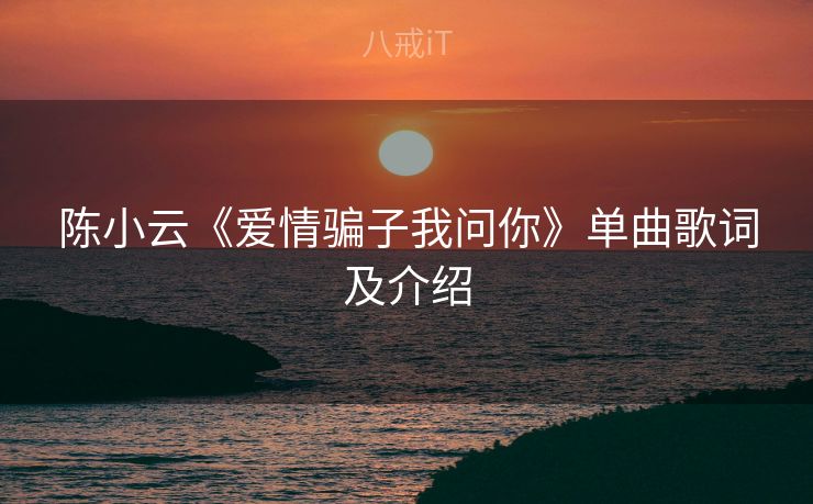 陈小云《爱情骗子我问你》单曲歌词及介绍