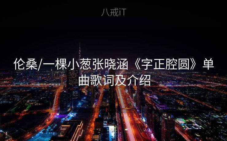 伦桑/一棵小葱张晓涵《字正腔圆》单曲歌词及介绍