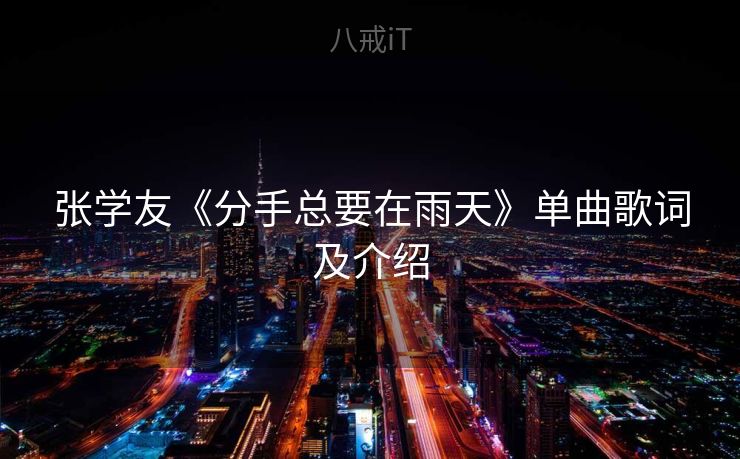 张学友《分手总要在雨天》单曲歌词及介绍