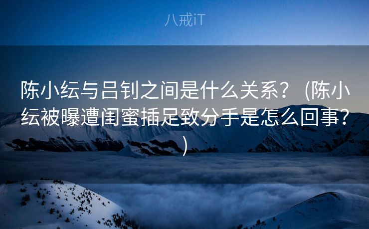 陈小纭与吕钊之间是什么关系？ (陈小纭被曝遭闺蜜插足致分手是怎么回事？)