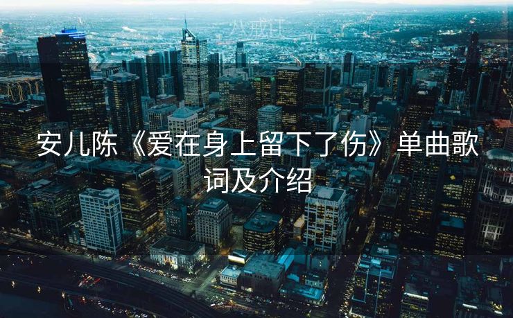 安儿陈《爱在身上留下了伤》单曲歌词及介绍
