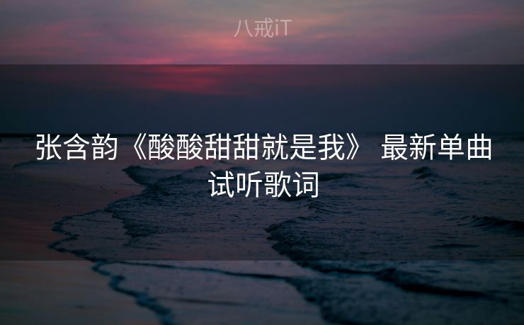张含韵《酸酸甜甜就是我》 最新单曲试听歌词