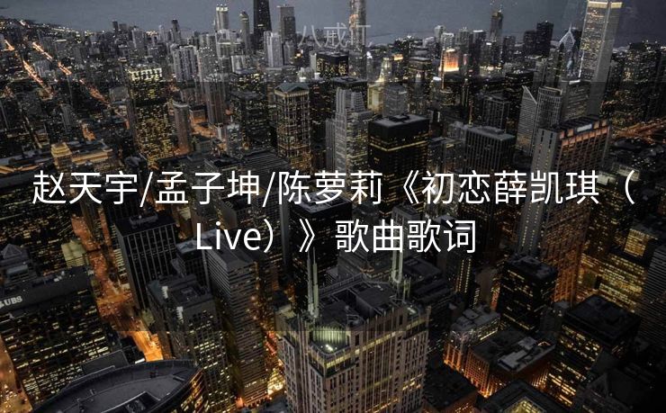 赵天宇/孟子坤/陈萝莉《初恋薛凯琪(Live)》歌曲歌词 赵天宇/孟子坤/陈萝莉《初恋薛凯琪(Live)》歌曲歌词