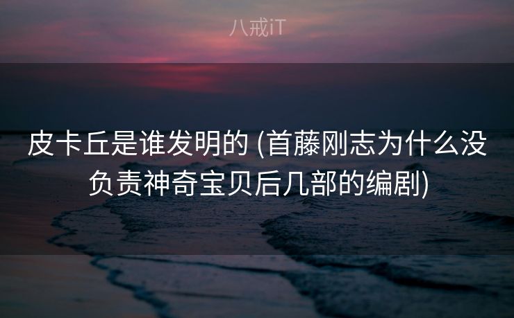 皮卡丘是谁发明的 (首藤刚志为什么没负责神奇宝贝后几部的编剧)