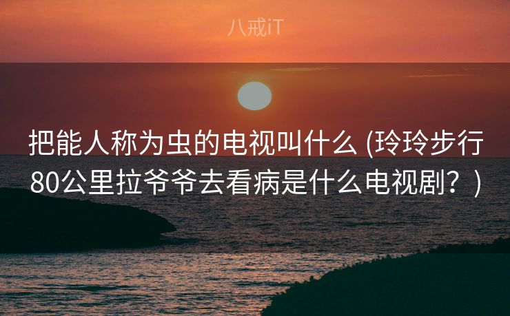 把能人称为虫的电视叫什么 (玲玲步行80公里拉爷爷去看病是什么电视剧？)
