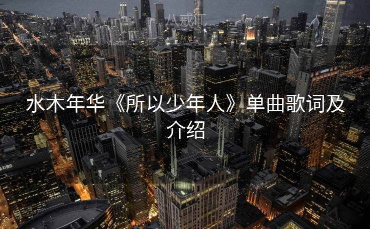 水木年华《所以少年人》单曲歌词及介绍