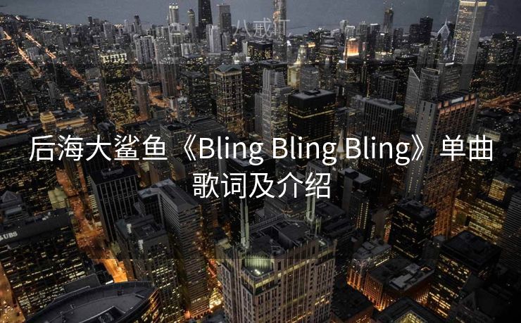 后海大鲨鱼《Bling Bling Bling》单曲歌词及介绍