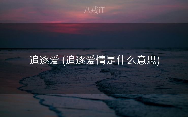 追逐爱 (追逐爱情是什么意思)