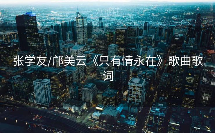 张学友/邝美云《只有情永在》歌曲歌词