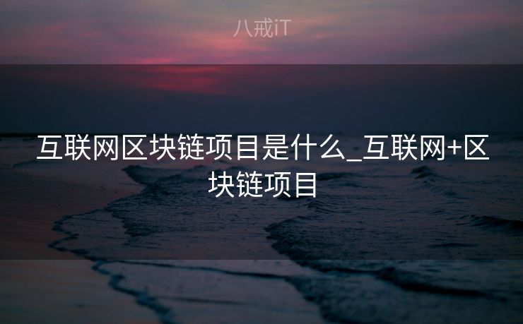互联网区块链项目是什么_互联网+区块链项目