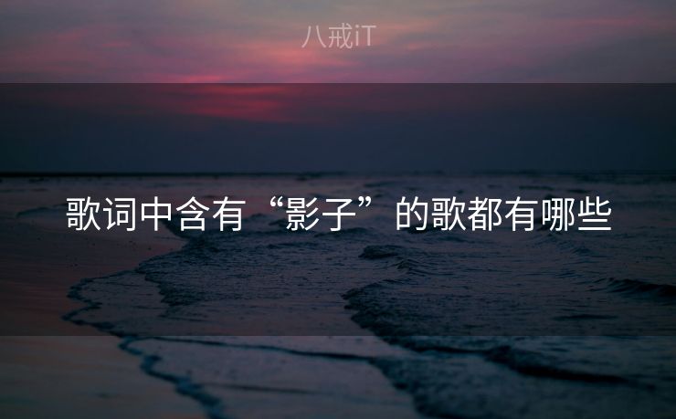 歌词中含有“影子”的歌都有哪些