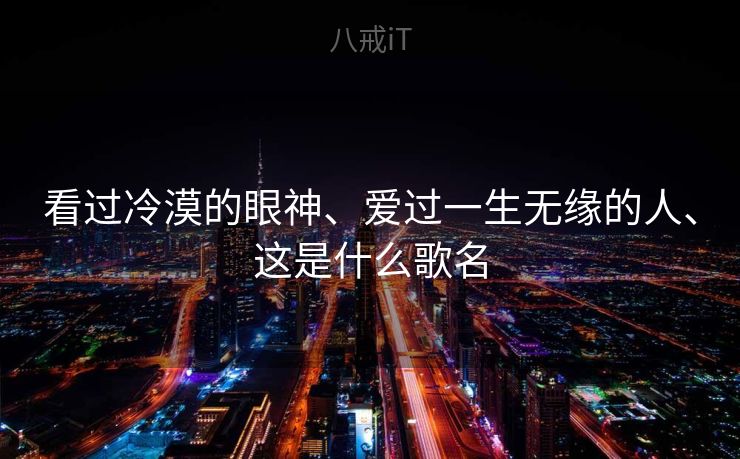看过冷漠的眼神、爱过一生无缘的人、这是什么歌名