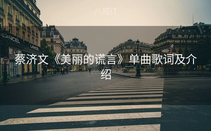 蔡济文《美丽的谎言》单曲歌词及介绍