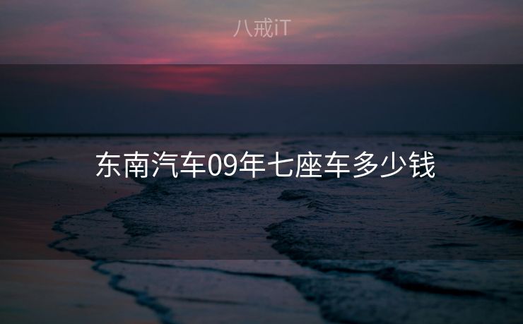  东南汽车09年七座车多少钱