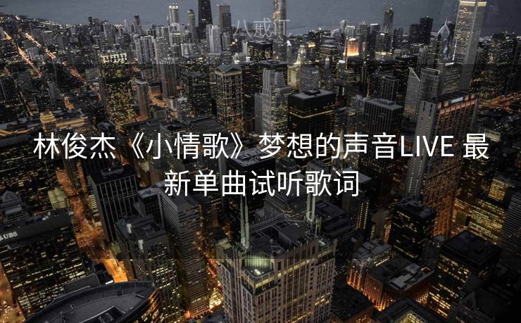 林俊杰《小情歌》梦想的声音LIVE 最新单曲试听歌词