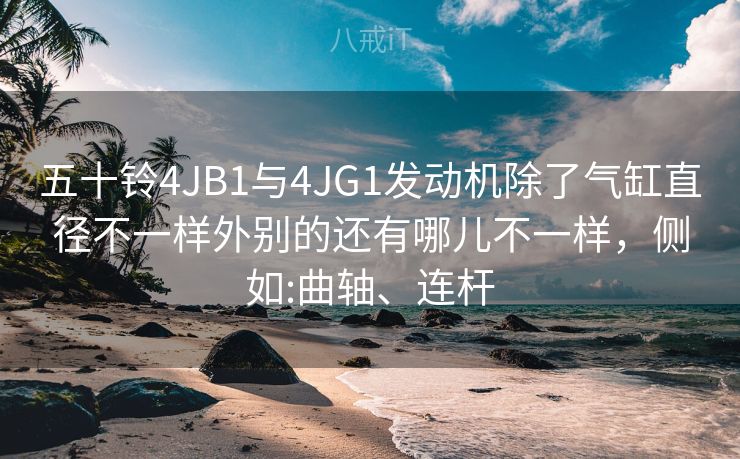 五十铃4JB1与4JG1发动机除了气缸直径不一样外别的还有哪儿不一样,侧如:曲轴、连杆 五十铃4JB1与4JG1发动机除了气缸直径不一样外别的还有哪儿不一样,侧如:曲轴、连杆