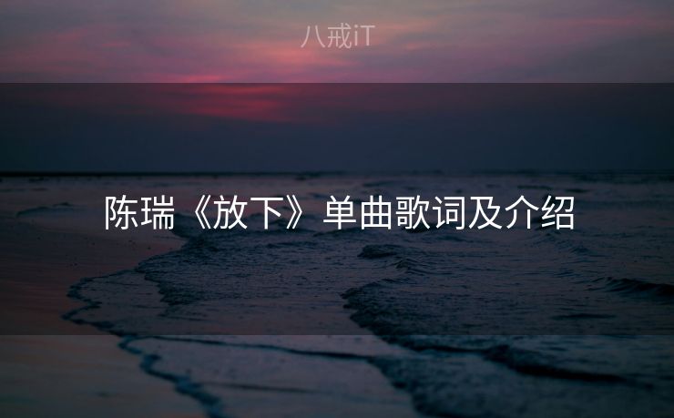 陈瑞《放下》单曲歌词及介绍