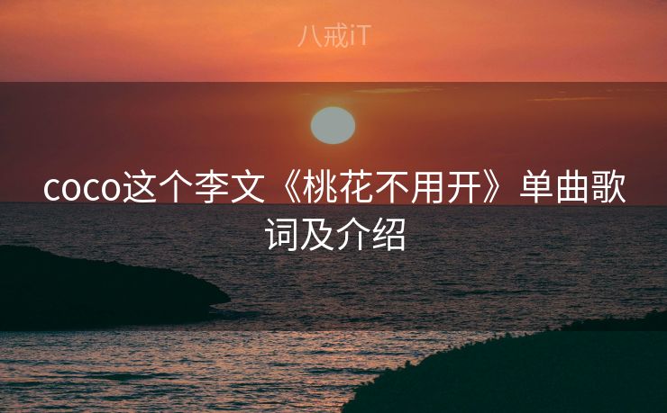 coco这个李文《桃花不用开》单曲歌词及介绍