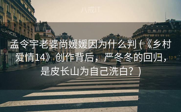 孟令宇老婆尚媛媛因为什么判 (《乡村爱情14》创作背后，严冬冬的回归，是皮长山为自己洗白？)