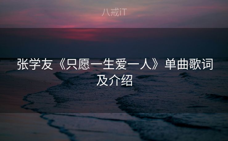 张学友《只愿一生爱一人》单曲歌词及介绍 张学友《只愿一生爱一人》单曲歌词及介绍
