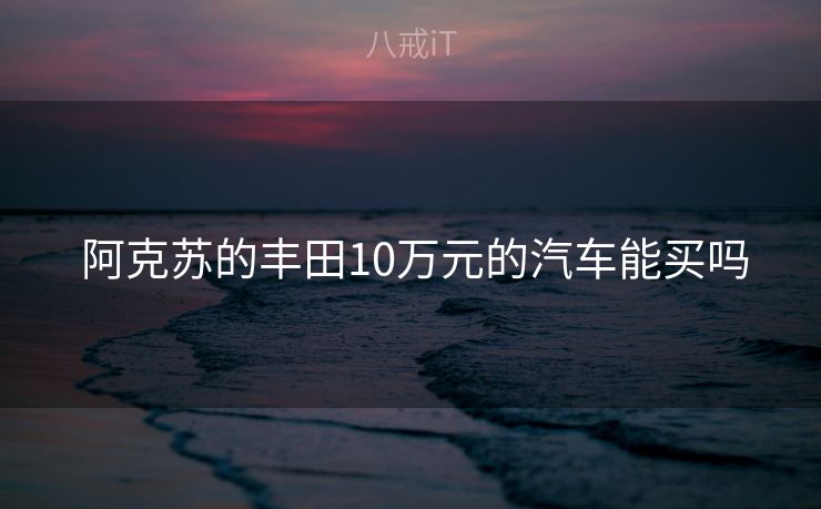  阿克苏的丰田10万元的汽车能买吗