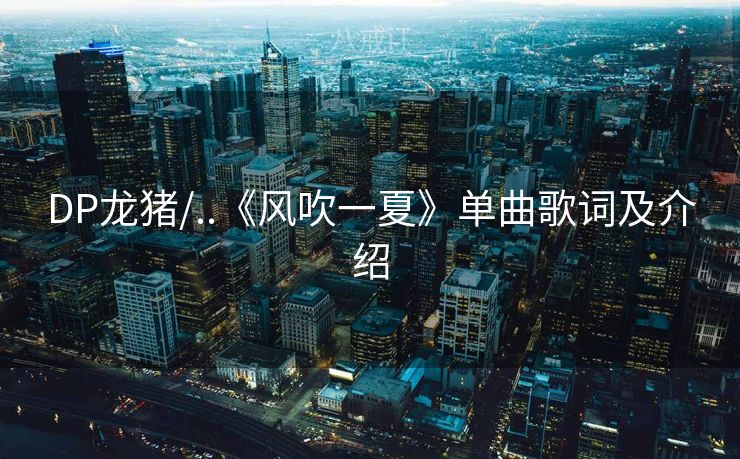 DP龙猪/..《风吹一夏》单曲歌词及介绍